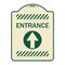 Signmission Flex Post Entrance W/ Straight Ahead Arrowfor Flex Paddle Alum Sign, 18" L, 24" H, TG-1824-23957 A-DES-TG-1824-23957 - alternate 1